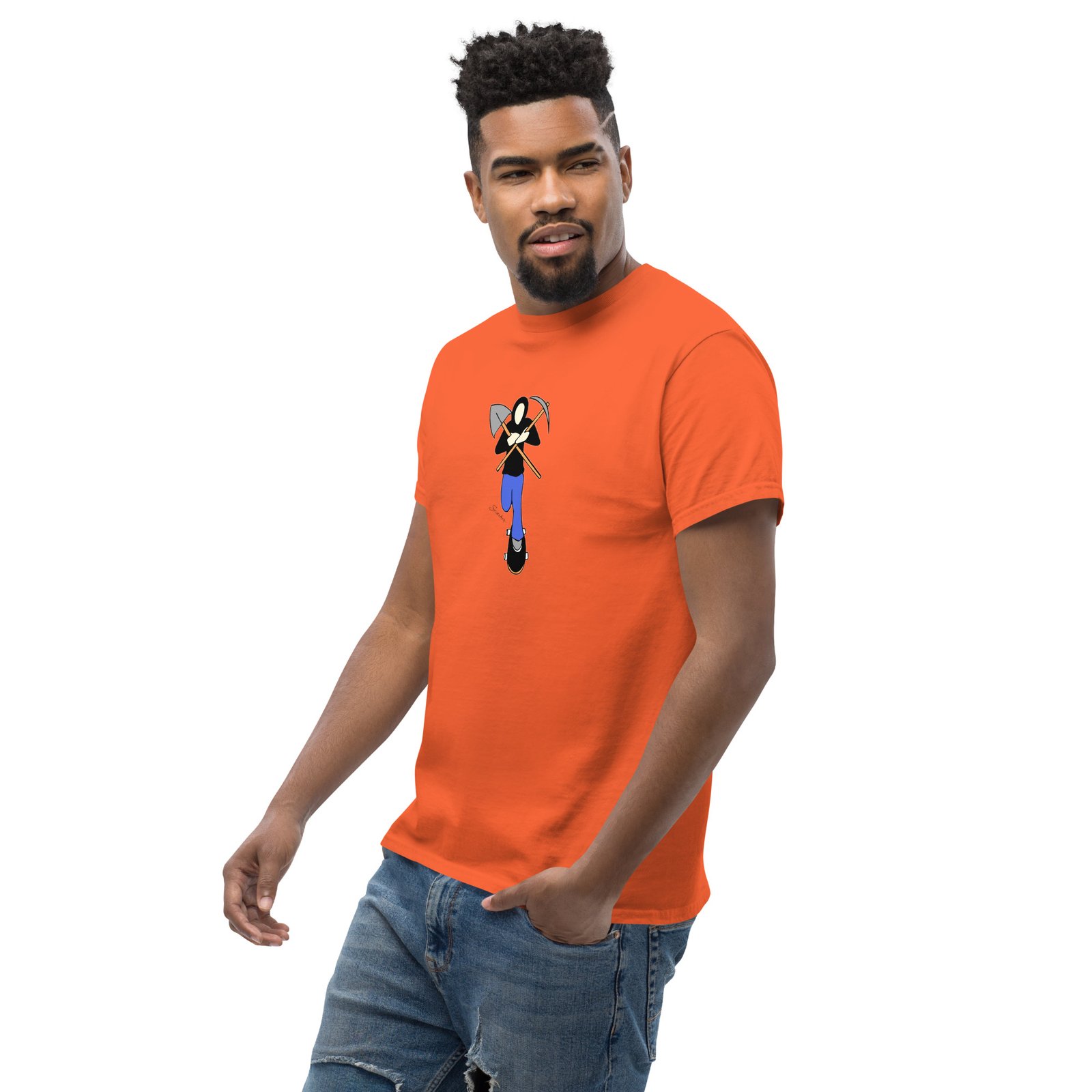unisex-classic-tee-orange-left-front-6994c592051bf.jpg